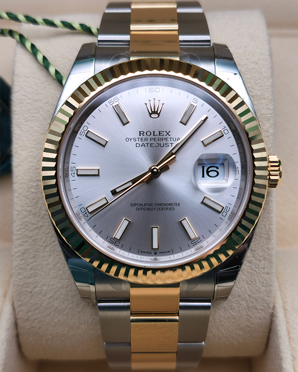 Rolex Date Just Style Silver Dial Two Tone Luxury watch