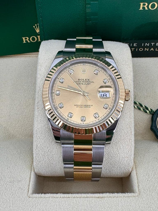 Rolex Datejust Champagne Elegence Two Tone Daimond Dail
