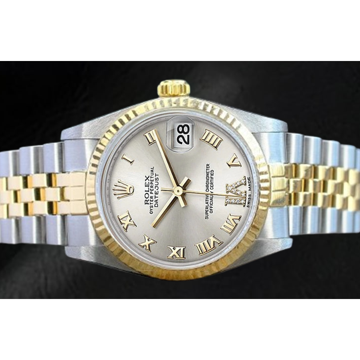 Rolex Date Just Style Silver Dial Two Tone Luxury watch