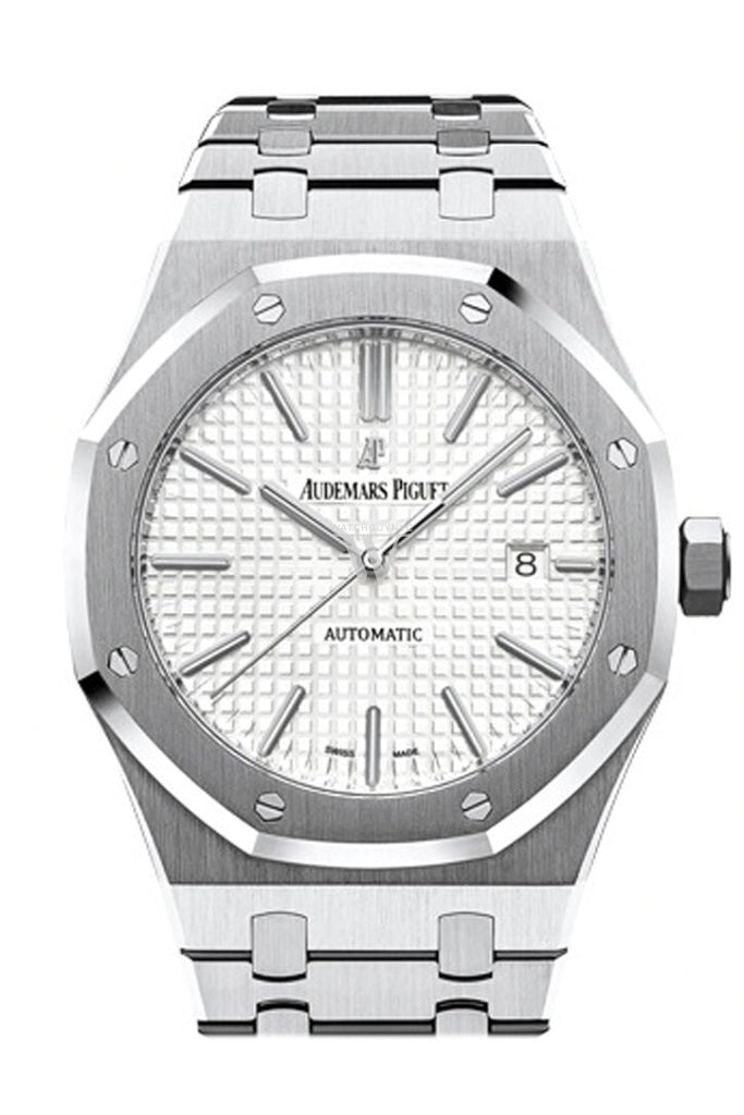Royal Oak Style Textured Dial Silver Stainless Steel