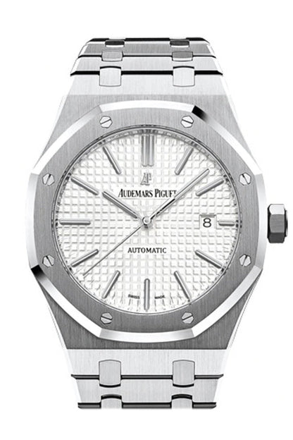 Royal Oak Style Textured Dial Silver Stainless Steel