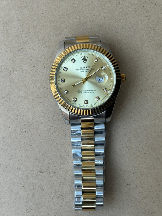 Rolex Datejust Champagne Elegence Two Tone Daimond Dail
