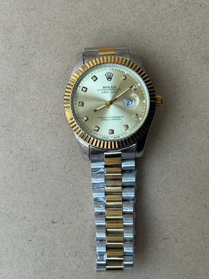 Rolex Datejust Champagne Elegence Two Tone Daimond Dail