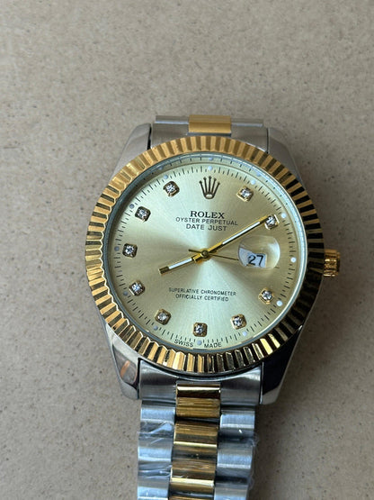Rolex Datejust Champagne Elegence Two Tone Daimond Dail