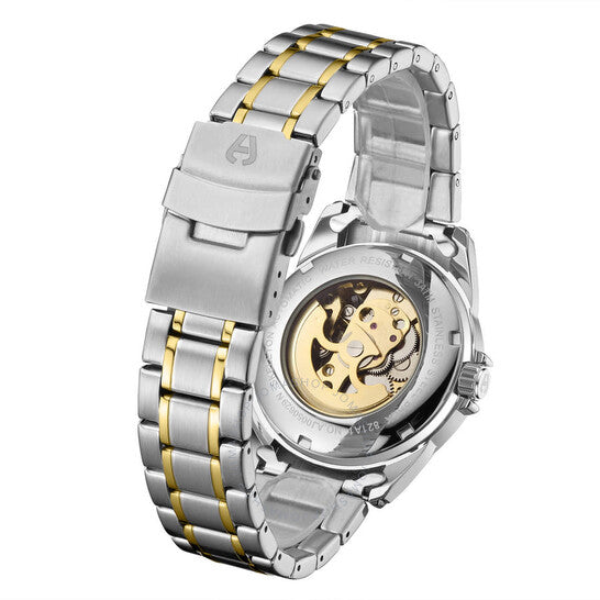 Rolex Style Skeleton Dial Two Tone Just Paid