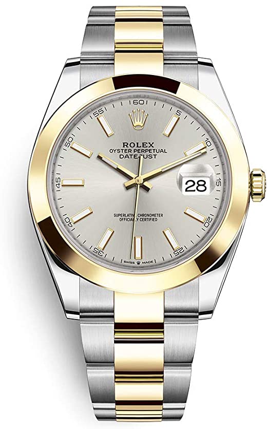 Rolex Date Just Style Silver Dial Two Tone Luxury watch